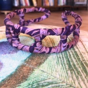 - Rachel Weissman purple and pink silk headband